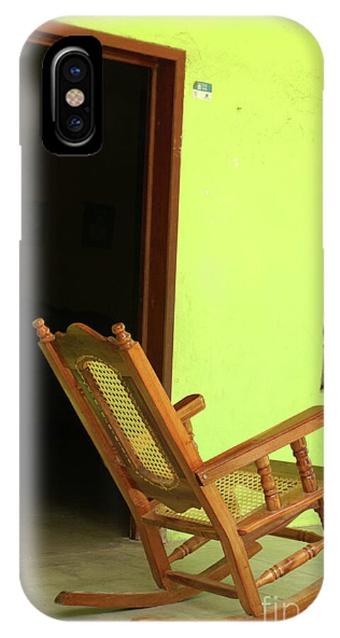 Mexico iPhone X Case featuring the photograph EL QUELITE ROCKING CHAIR Mexico by John Mitchell