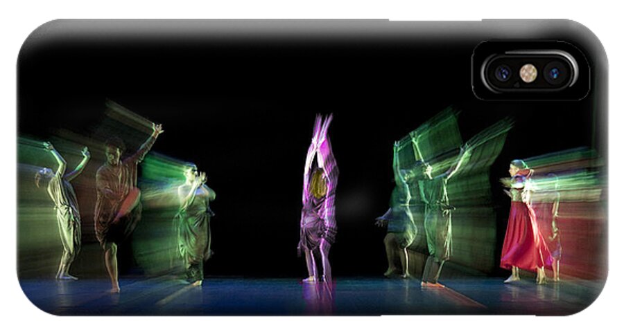 Dance iPhone X Case featuring the photograph Escaping dancers by Raffaella Lunelli