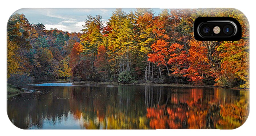 Foliage iPhone X Case featuring the photograph Fall Reflection by Ronald Lutz
