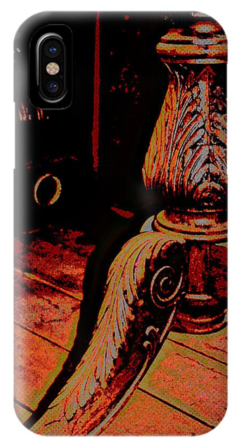 Antique Table Leg iPhone X Case featuring the photograph Feathered Wood by Diane montana Jansson