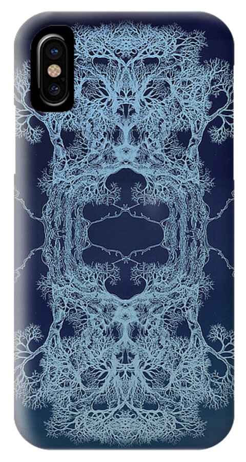Tree iPhone X Case featuring the digital art Fluidity of Me Tree 17 Hybrid 2 by Brian Kirchner