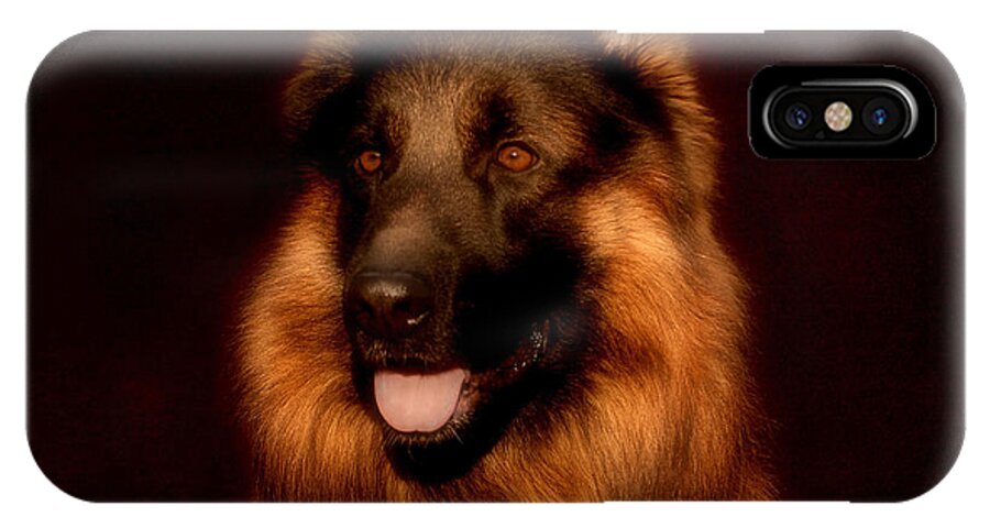 Dogs iPhone X Case featuring the photograph German Shepherd Portrait by Sandy Keeton