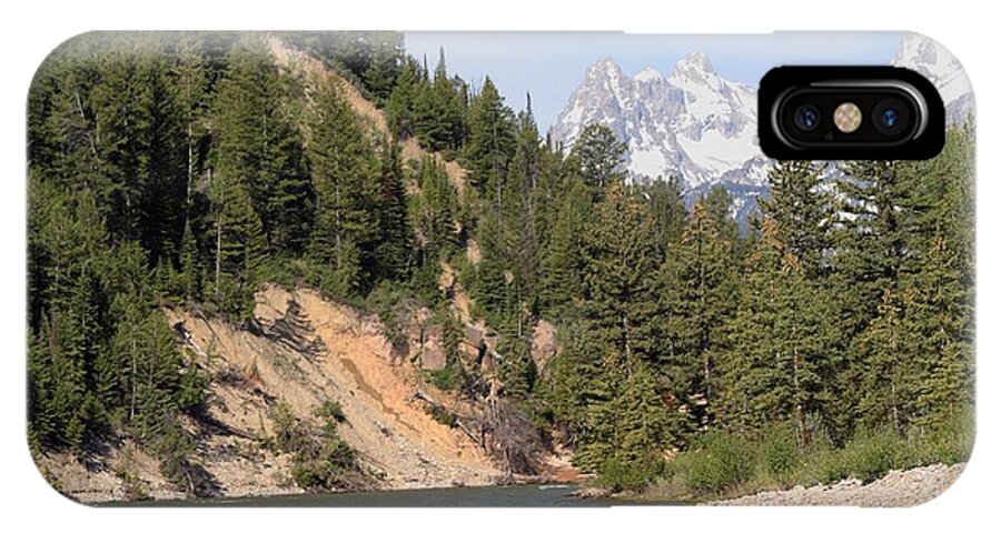 Grand Tetons iPhone X Case featuring the photograph Grand Tetons From Snake River by Living Color Photography Lorraine Lynch