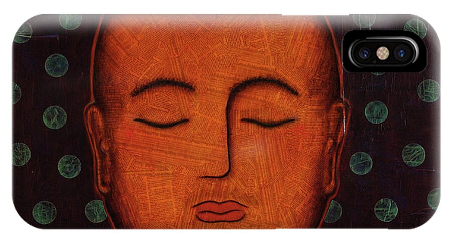 Buddha iPhone X Case featuring the painting Inner Visions by Gloria Rothrock