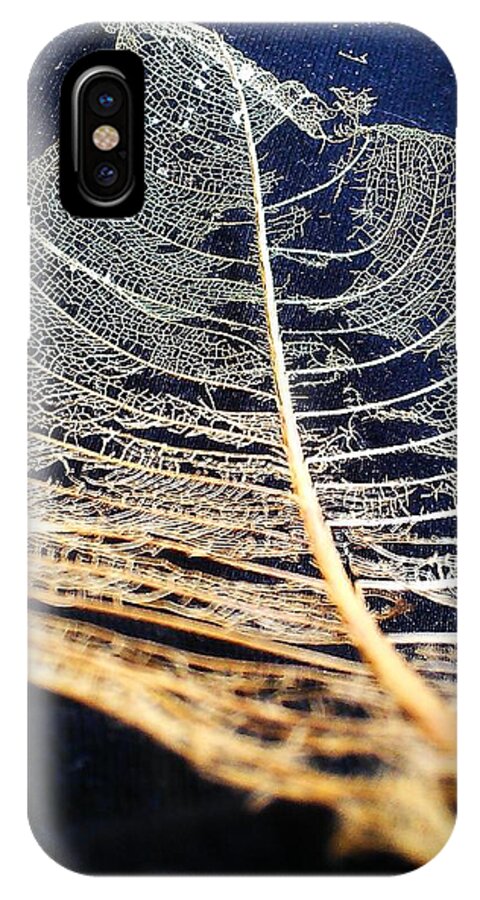  Fine Art America iPhone X Case featuring the photograph Lace Leaf 4 by Jennifer Bright Burr