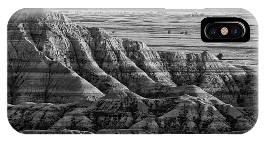 South Dakota Badlands iPhone X Case featuring the photograph Line Them Up by Wilma Birdwell