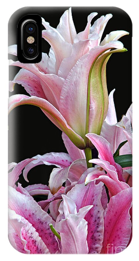Lilium iPhone X Case featuring the photograph Luscious Lilies by Byron Varvarigos