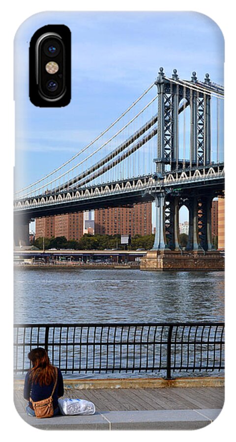 Manhattan iPhone X Case featuring the photograph Manhattan Bridge2 by Zawhaus Photography