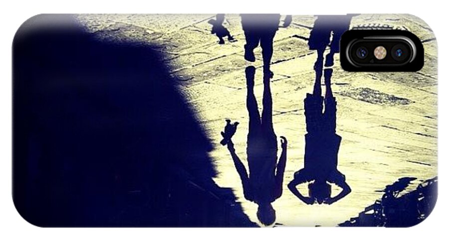 Rptw iPhone X Case featuring the photograph Midget Walk. #rotate #shadow #kids by Robbert Ter Weijden