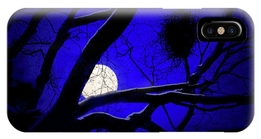 Moonlit Photography iPhone X Case featuring the photograph Moon Wood by Richard Piper