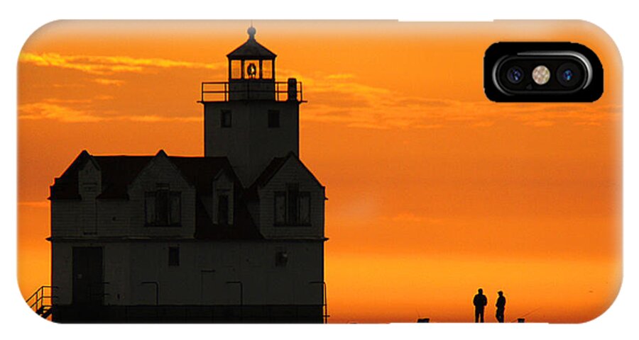 Lighthouse iPhone X Case featuring the photograph Morning Friends by Bill Pevlor