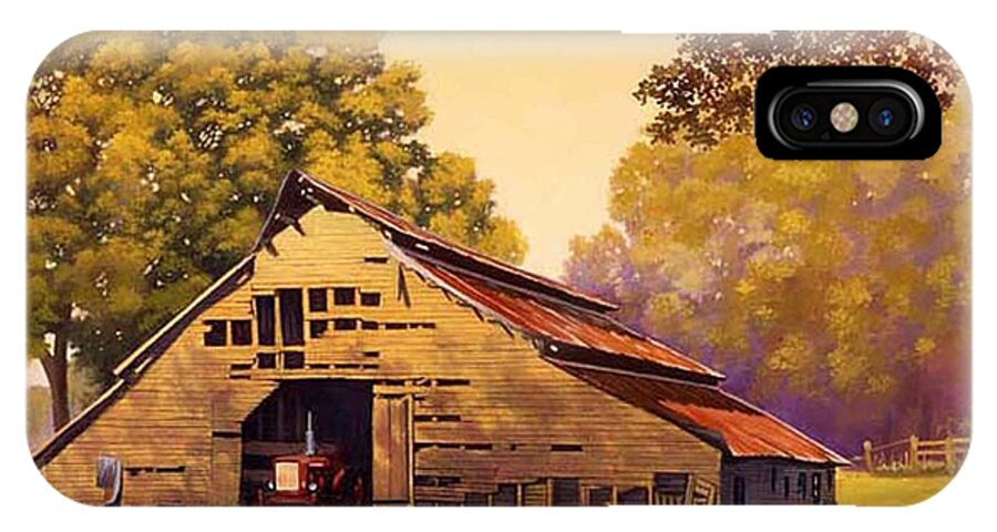 Barn iPhone X Case featuring the painting Mr. D's Barn by Howard Dubois