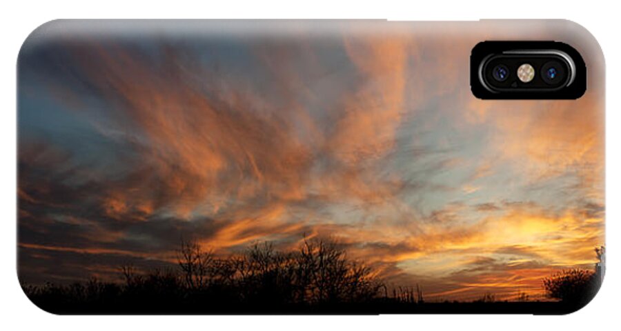 Sunset iPhone X Case featuring the photograph Nebraska Sunset by Art Whitton