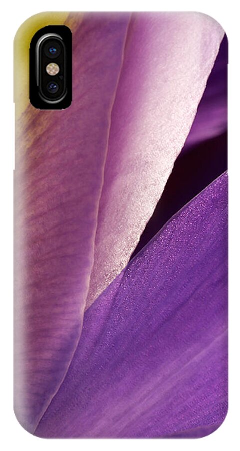 Flowers iPhone X Case featuring the photograph Photograph of a Dutch Iris by Perla Copernik