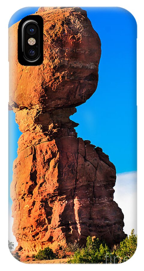 Balance Rock iPhone X Case featuring the photograph Portrait of Balance Rock by Robert Bales