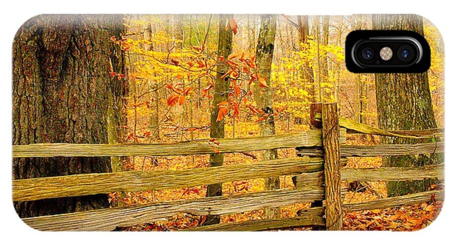 Autumn iPhone X Case featuring the photograph Post and Rail by Parrish Todd