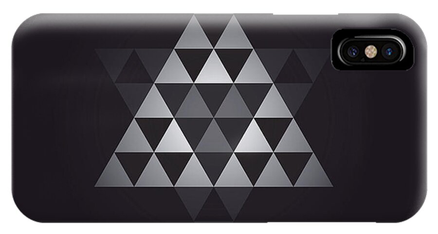 Hexagon iPhone X Case featuring the digital art Pyramid Star Optic V24.1 by Guardians of the Future