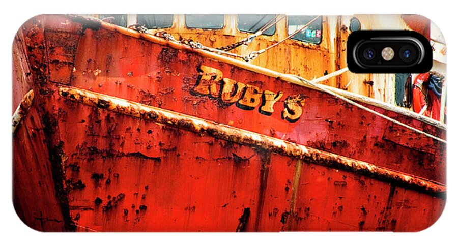 Rubys Fishing Boat iPhone X Case featuring the photograph Rubys by Tom Singleton
