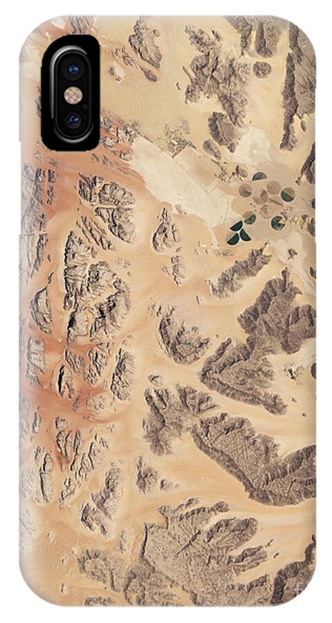No People iPhone X Case featuring the photograph Satellite View Of Wadi Rum by Stocktrek Images