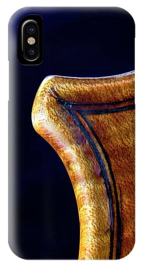 Strad iPhone X Case featuring the photograph Stradivarius Corner Closeup by Endre Balogh