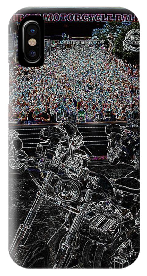 Motorcycle iPhone X Case featuring the photograph Stugis Motorcycle Rally by Anthony Wilkening