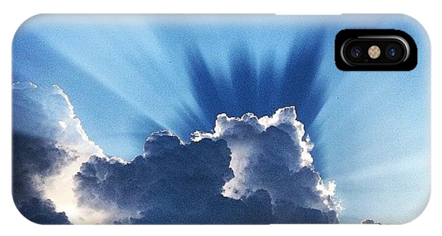 Fly iPhone X Case featuring the photograph #sunset #clouds #weather #rays #light by Amber Flowers