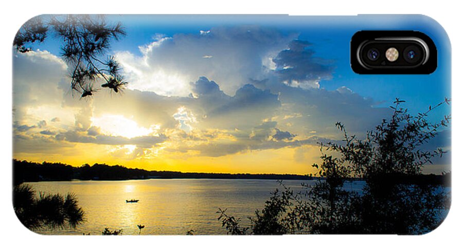 Lakes iPhone X Case featuring the photograph Sunset Fishing by Shannon Harrington