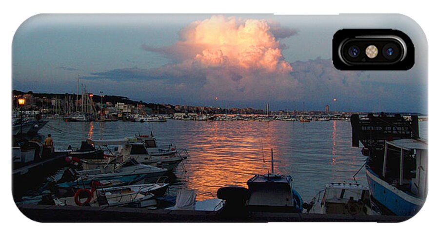 Sunset iPhone X Case featuring the photograph Sunset from Anzio by Alessandro Della Pietra