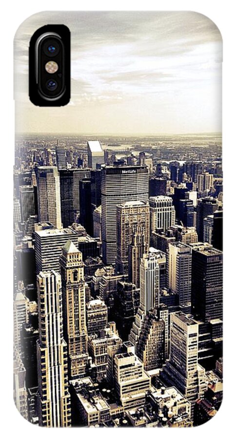 New York City iPhone X Case featuring the photograph The Chrysler Building and Skyscrapers of New York City by Vivienne Gucwa