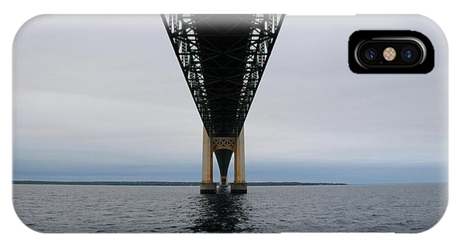 Bridge iPhone X Case featuring the photograph Under The Mackinac Bridge by Ronald Grogan