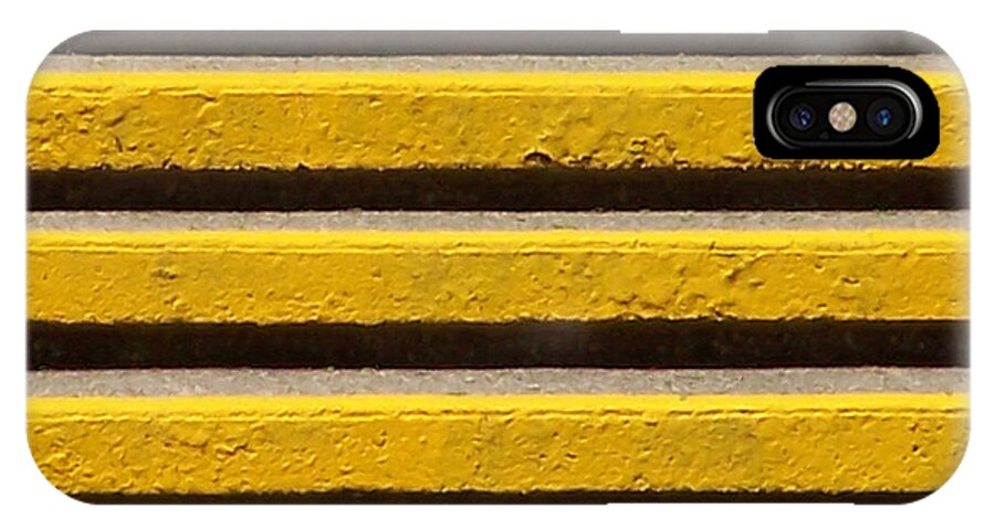 Conceptual iPhone X Case featuring the photograph Yellow Steps by Steven Huszar