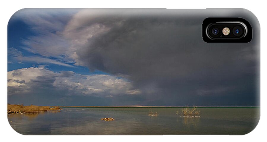 Dead Sea iPhone X Case featuring the photograph When the storm comes by Arik Baltinester