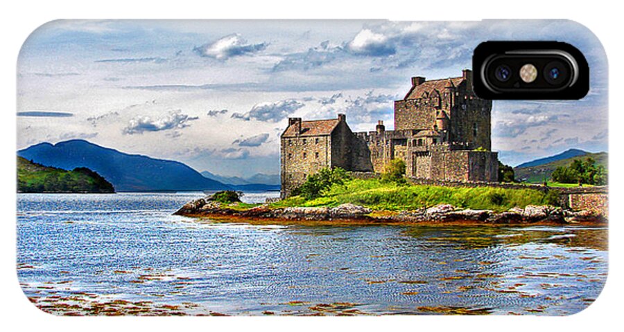 Castle iPhone X Case featuring the digital art Castle in the Loch #1 by Vicki Lea Eggen