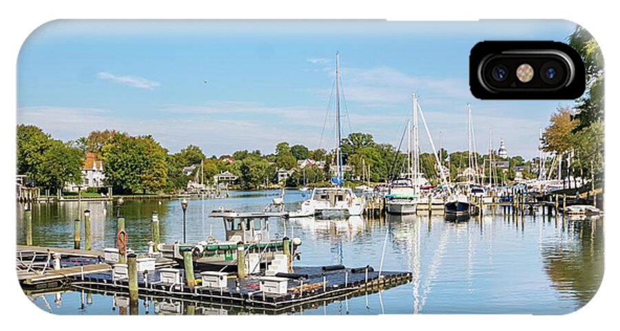 Maryland iPhone X Case featuring the photograph Early Fall Day on Spa Creek by Charles Kraus