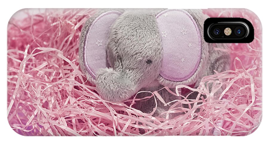 Pink iPhone X Case featuring the photograph Elephant for Charity Pink by Terri Waters