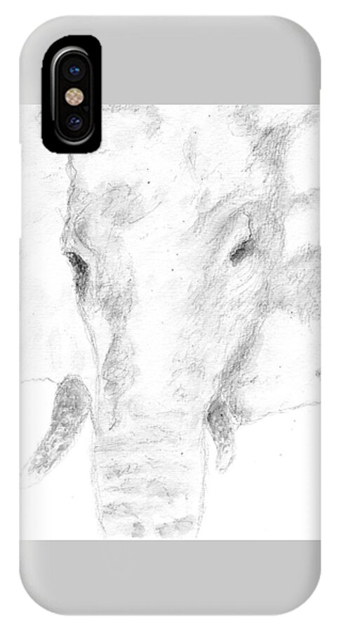 Elephant iPhone X Case featuring the painting Elephant Strong #9 by Stephanie Agliano