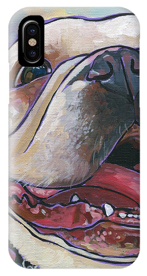 French Bulldog iPhone X Case featuring the painting French Bulldog #1 by Nadi Spencer