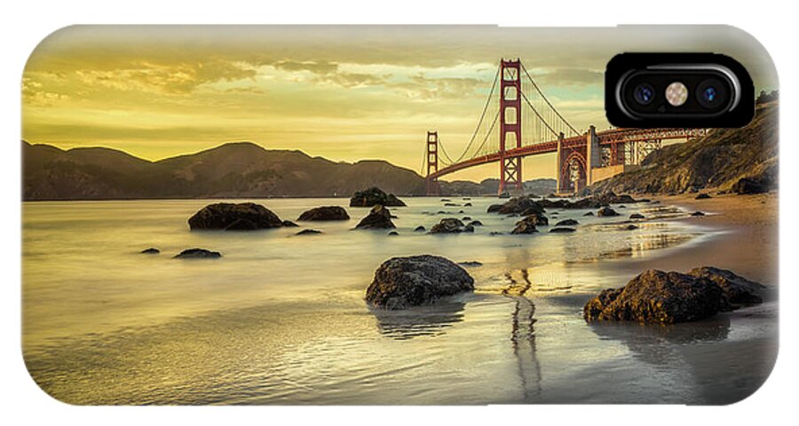 San Francisco iPhone X Case featuring the photograph Golden Gate Sunset #1 by James Udall