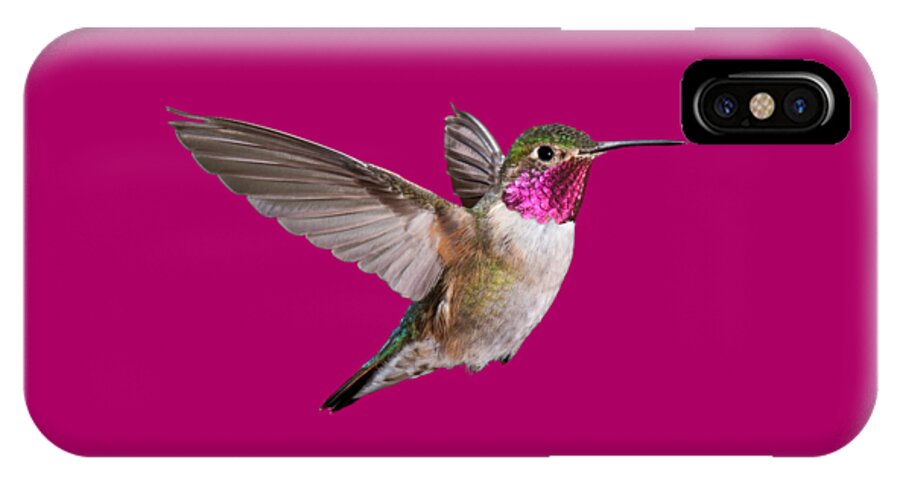 Hummingbird iPhone X Case featuring the painting Hummer all items by Herb Strobino