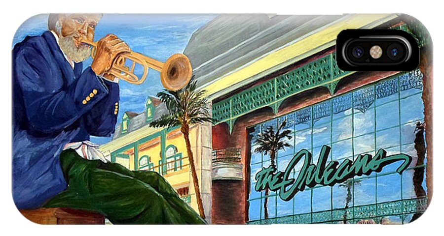 Las Vegas iPhone X Case featuring the painting Jazz at The Orleans by Vicki Housel