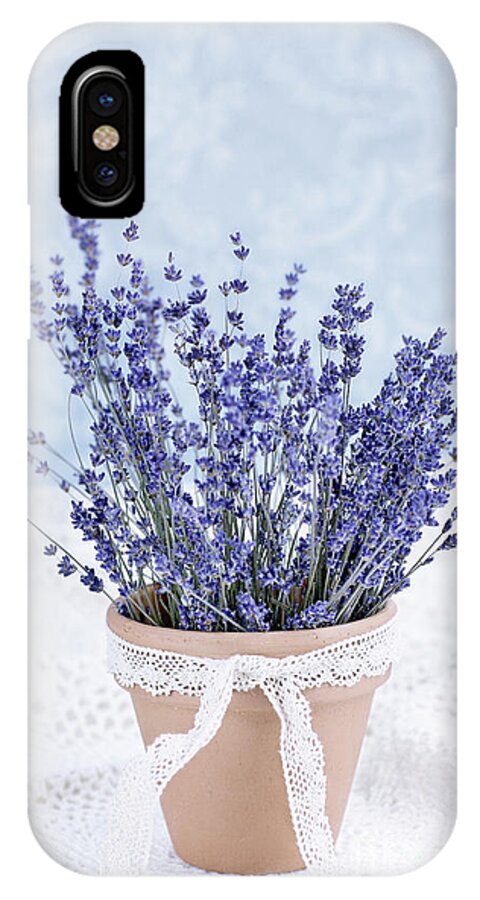 Lavender iPhone X Case featuring the photograph Lavender #1 by Stephanie Frey