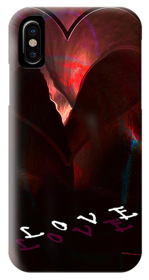 Surrealism iPhone X Case featuring the digital art Love by Gerlinde Keating
