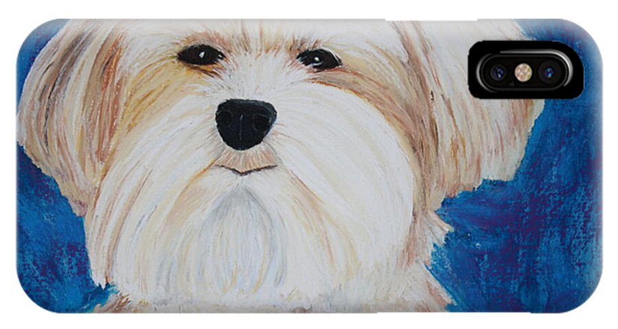 Dog iPhone X Case featuring the painting Maggie #1 by Melinda Etzold