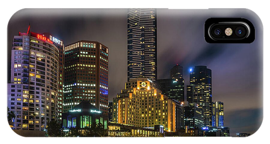2017 iPhone X Case featuring the photograph Melbourne city skyline over Yarra river #1 by Andrew Michael