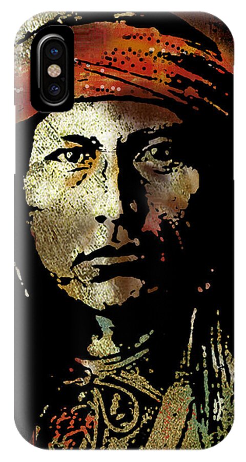 Native American iPhone X Case featuring the painting Naichez #1 by Paul Sachtleben