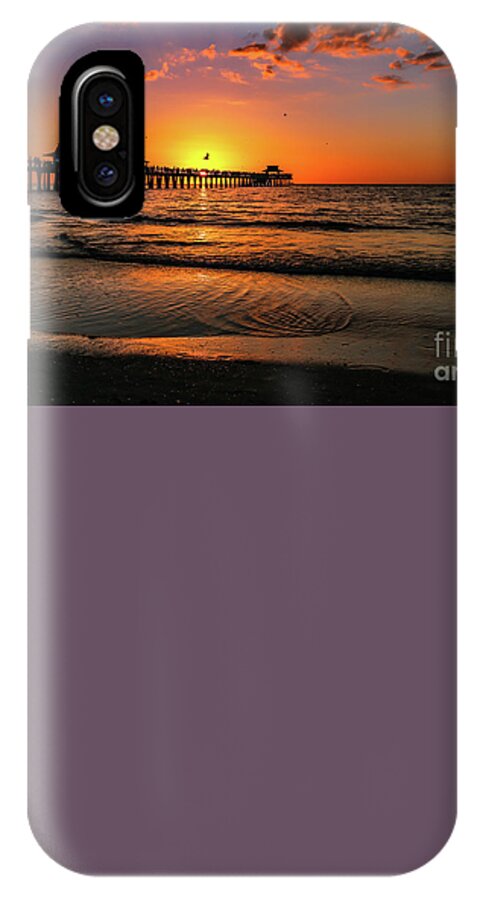 Sunset iPhone X Case featuring the photograph Naples Pier sunset #2 by Claudia M Photography