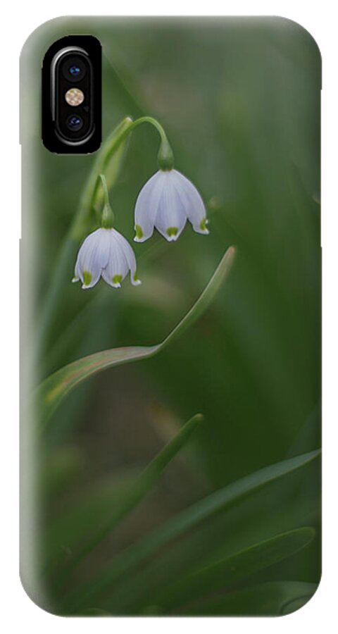 White Flowers iPhone X Case featuring the photograph New Beginnings #1 by Elvira Pinkhas