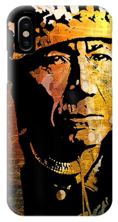 Native American iPhone X Case featuring the painting Nez Perce Chief #1 by Paul Sachtleben