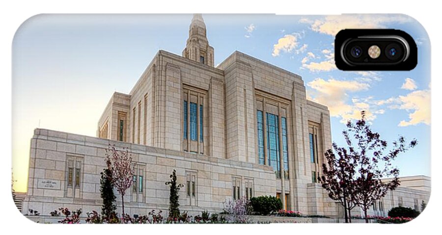Mormon iPhone X Case featuring the photograph Ogden Temple #1 by Roxie Crouch