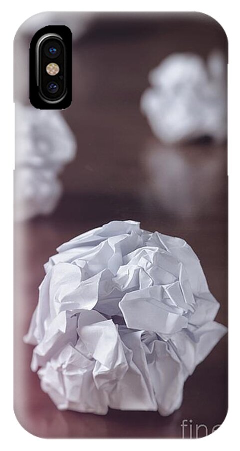 Abstract iPhone X Case featuring the photograph Paper balls #1 by Carlos Caetano